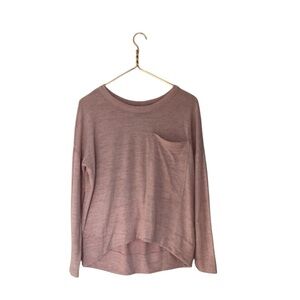 RAG & BONE JEAN HEATHER PINK Pocket Oversized SWEATER Womens XS